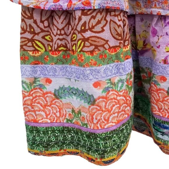 Alice + Olivia Womens 2 Jojo Printed Tiered Ruffle Boho Miniskirt NWT - Picture 4 of 14